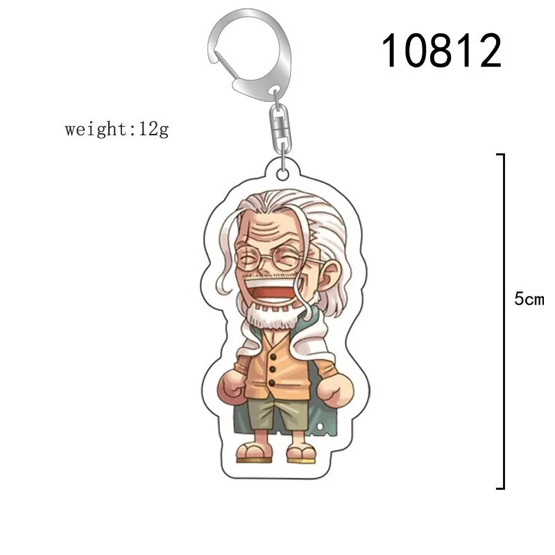 Peripheral Recycled Acrylic Keychain for One Piece Silvers Rayleigh Shanks Monkey D. Luffy Tony Tony Chopper Keychain Gift