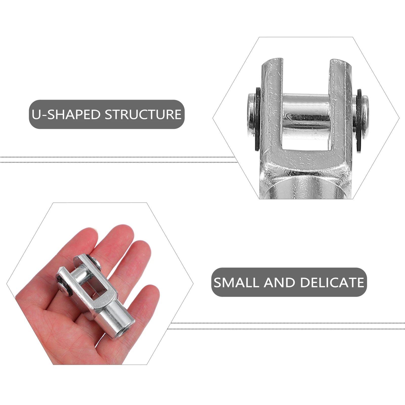 

5 pcs Thread Push In Joint Air Cylinder Connector Industrial Quick Fittings Cylinder Clevis For Pneumatic Gas Spring Rods