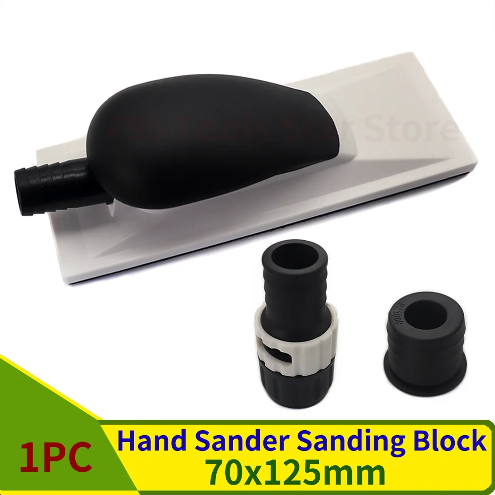 1PC 70x125mm Sanding Block Hook And Loop Dust Free Extraction Hand Polisher Grinding Machine for Automobile and Wood Polishing
