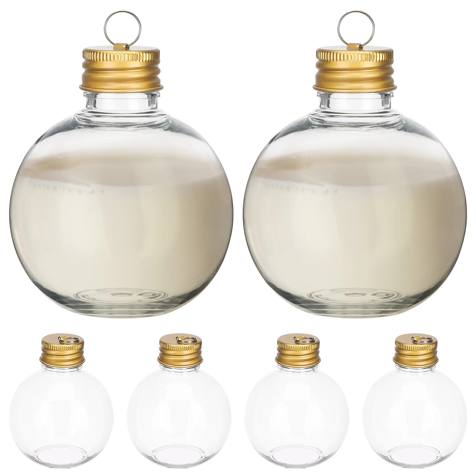 10 Pcs Christmas Spherical Bottle Clear Ornaments for Drinks Anti-leak Bottles Feeding Gift