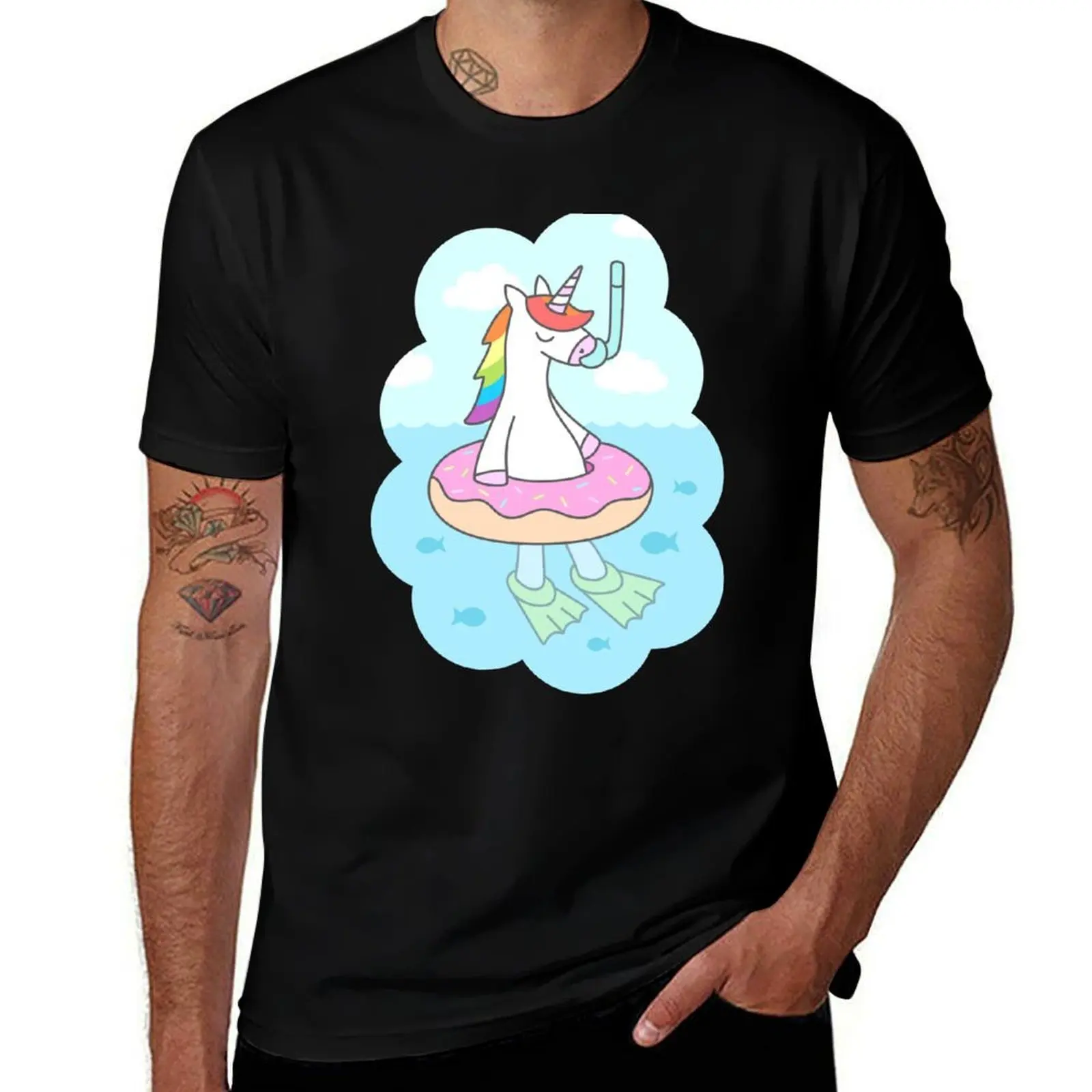 Unicorn Dive T-Shirt Industrial Work Tee Shirt
