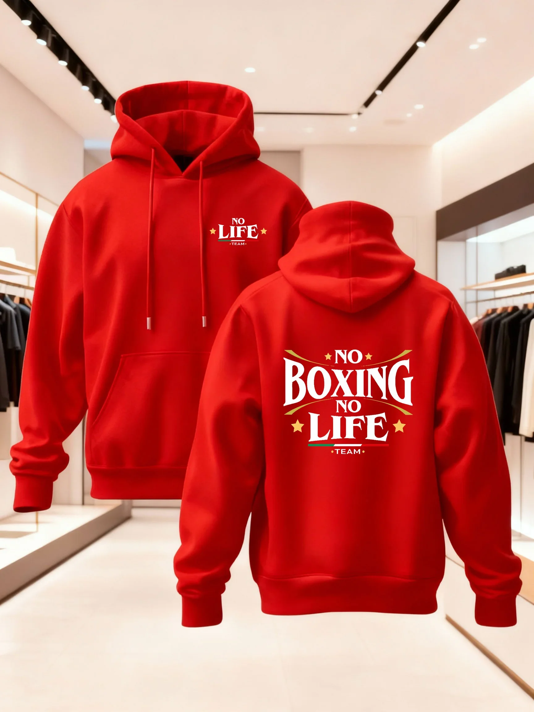 Fight Hoodie Unisex Boxen Boxer Gym Fitness Kampfsport Team MMA Training Italien Trendige Oversized Sport-Sweatshirts – Detail 9
