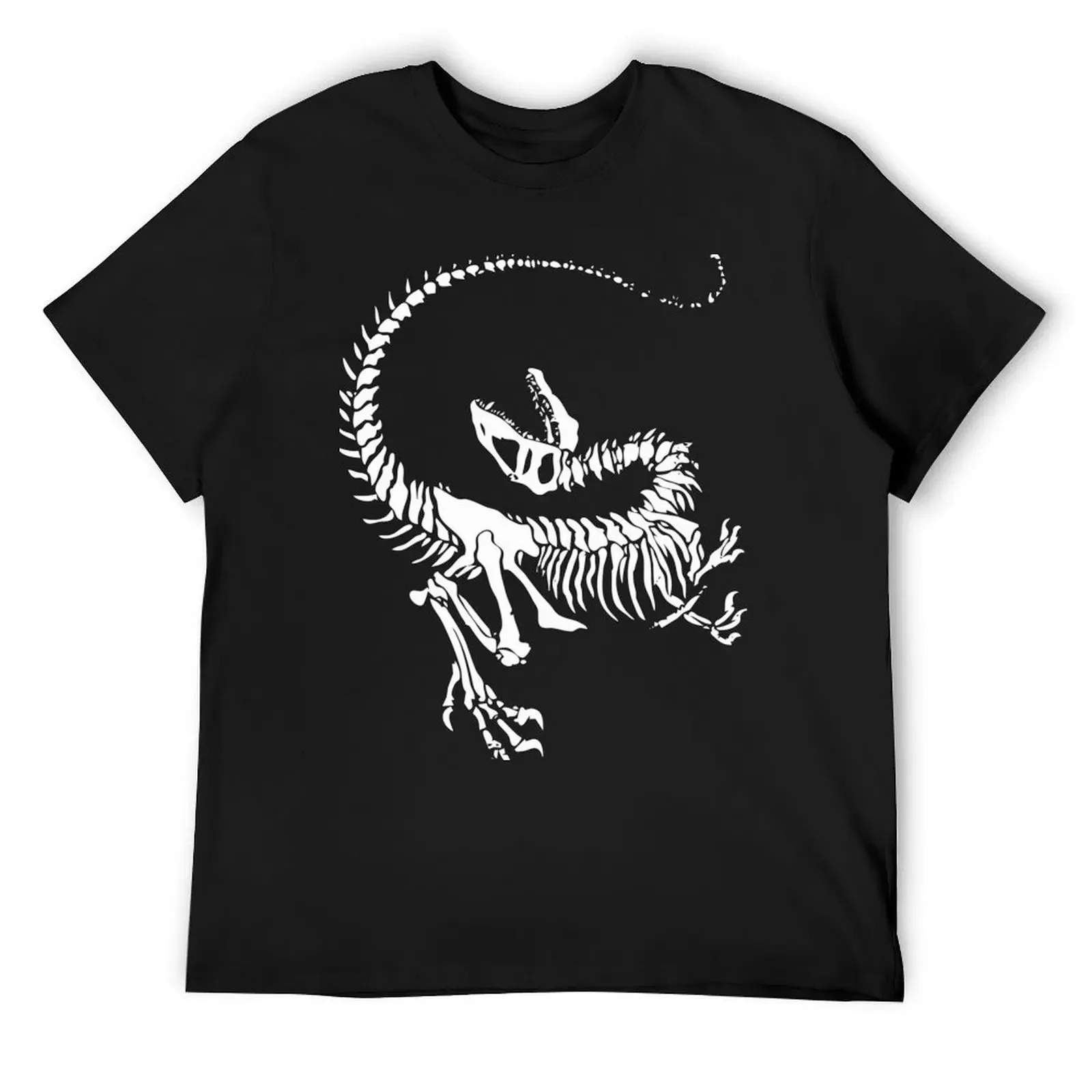 Velociraptor Fossil Black T-Shirt vintage clothes anime t shirts t shirts for men pack