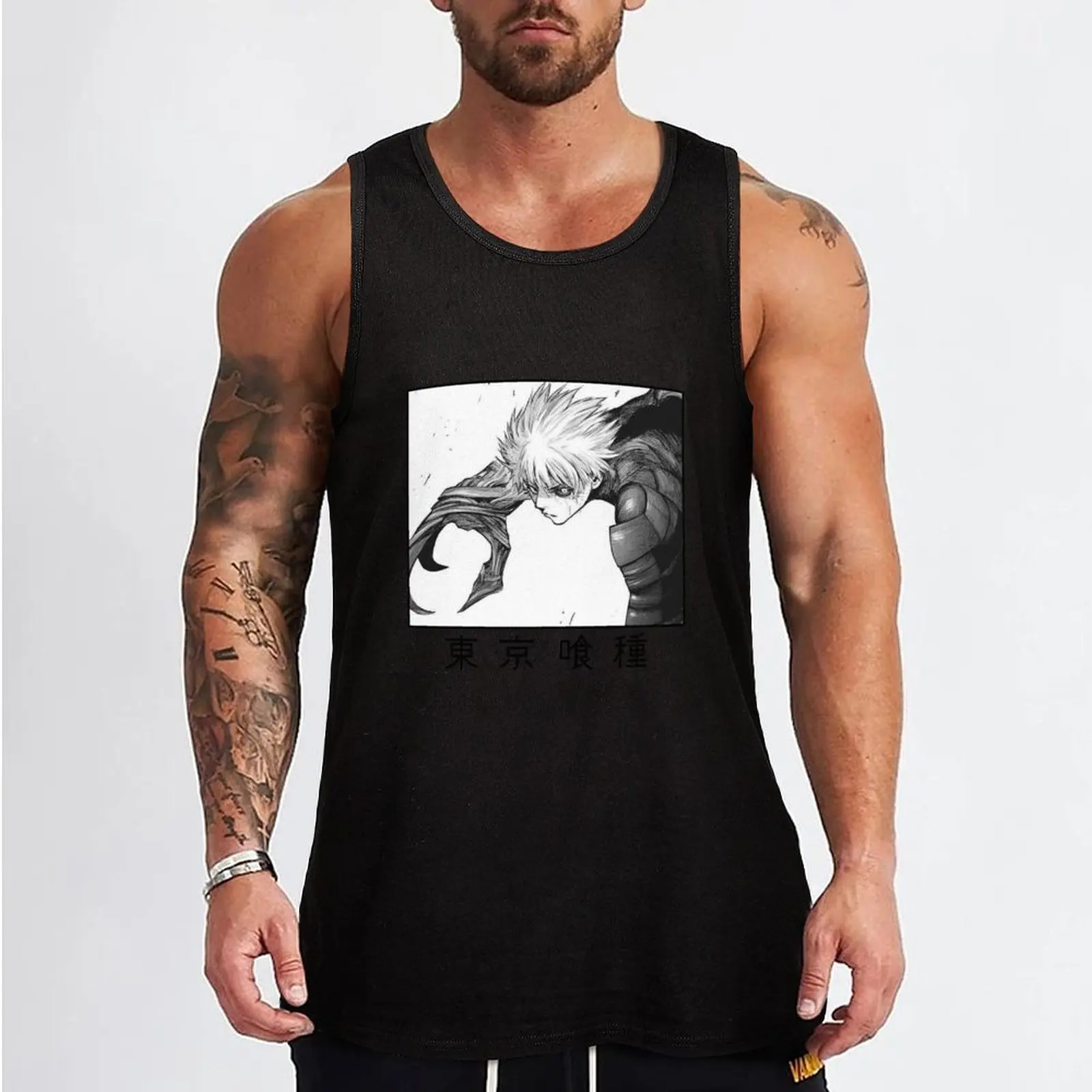 Ken Kaneki Tank Top gym shirts bodybuilding for men