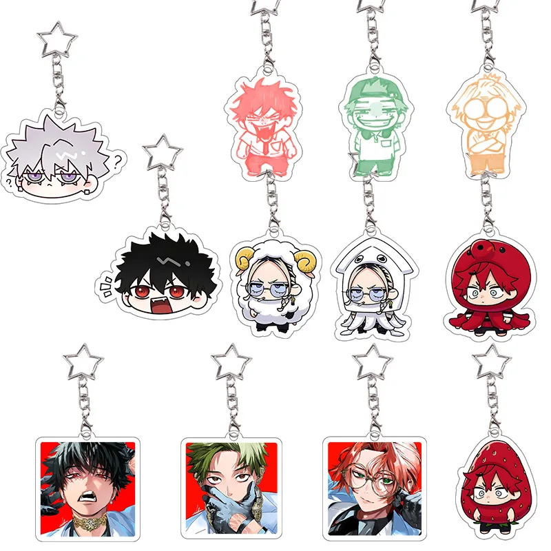 Phantom Buster BL Comics Acrylic Keychain Couple Suit Hanging Ornaments Anime Cartoon Characters Keyring Accessories Gift