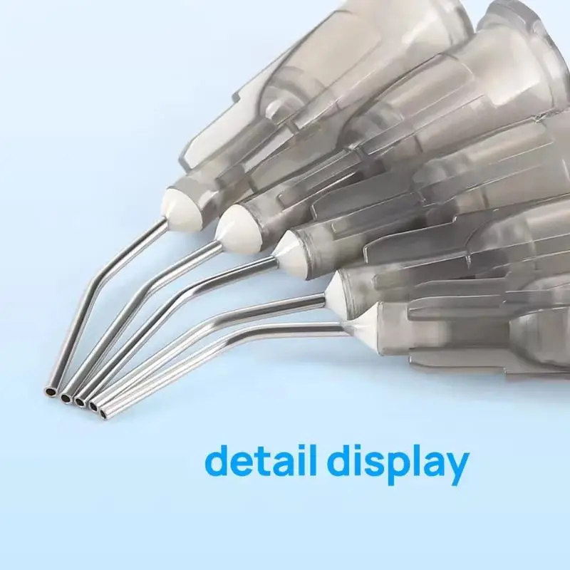 100 Stück gebogene elektronische Dosiernadeln, gebogene Dental-Dosierspitzen, Einweg-Composite-Applikator – Detail 5