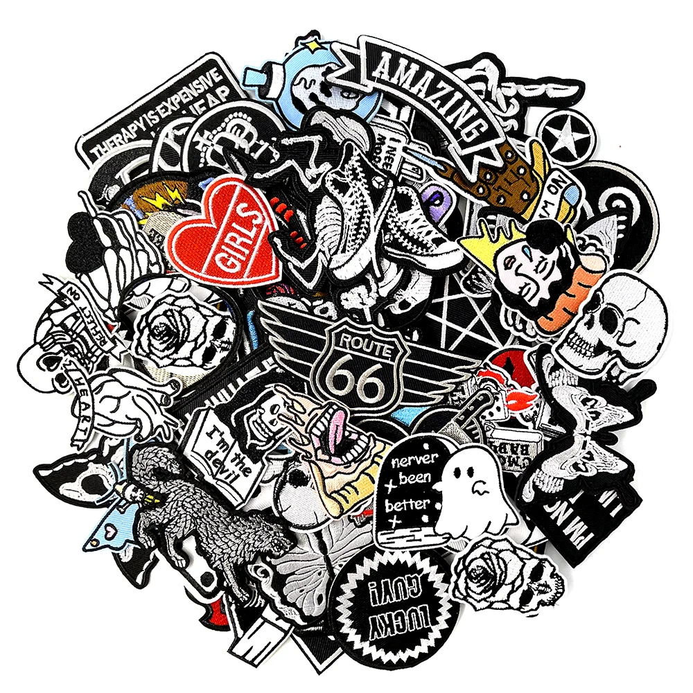 100Pcs/Lot Random Mix Patches Embroidered Applique Clothes Accessories Sewing Apparel Supplies Decoration Cloth Patch Butterfly