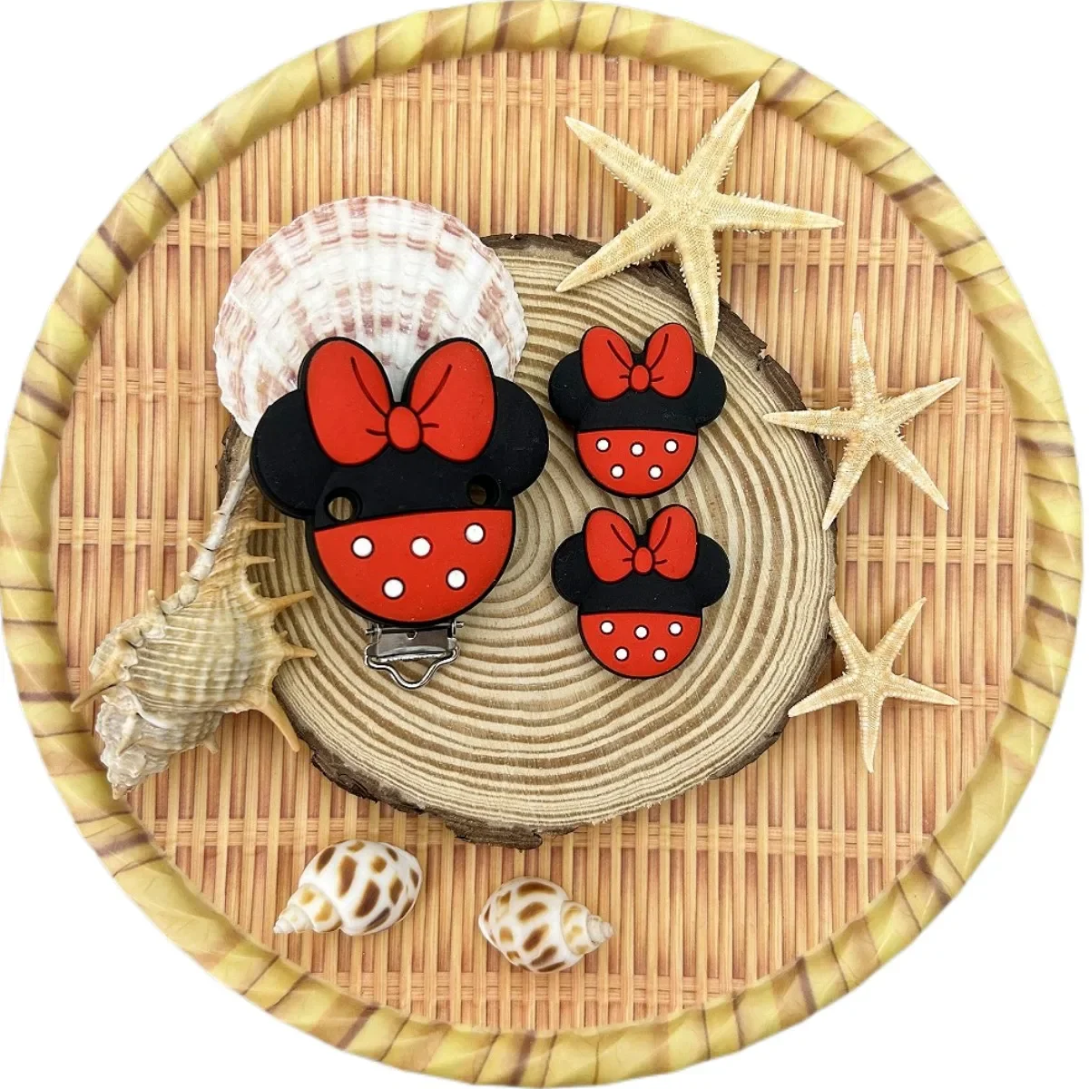 

3PC DIY Silicone Clip & Bead Beads Baby Pacifier Chain Necklace Accessories Safe Food Grade Nursing Chewing BPA Free Gift