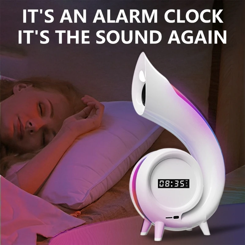 Altoparlante wireless multifunzione con effetto luce LED Lampada notturna 8 in 1