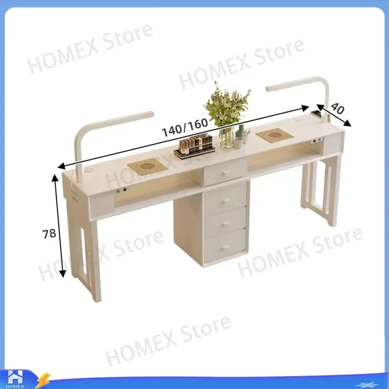 Italian Aesthetic Manicure Table With Drawers Portable Modern Nail Desk Set With Chair Trendy Beauty Salon Furniture Station
