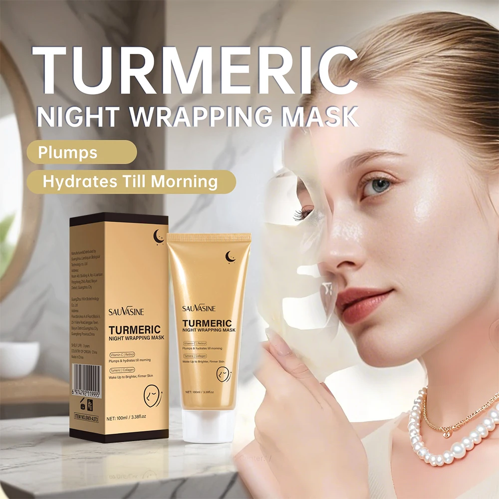 

Turmeric Sleepping Mask Cream Hydrating Moisturizing Brightening Peel-Off Mask Improve Dullness Nourish Skin Collagen Overnight