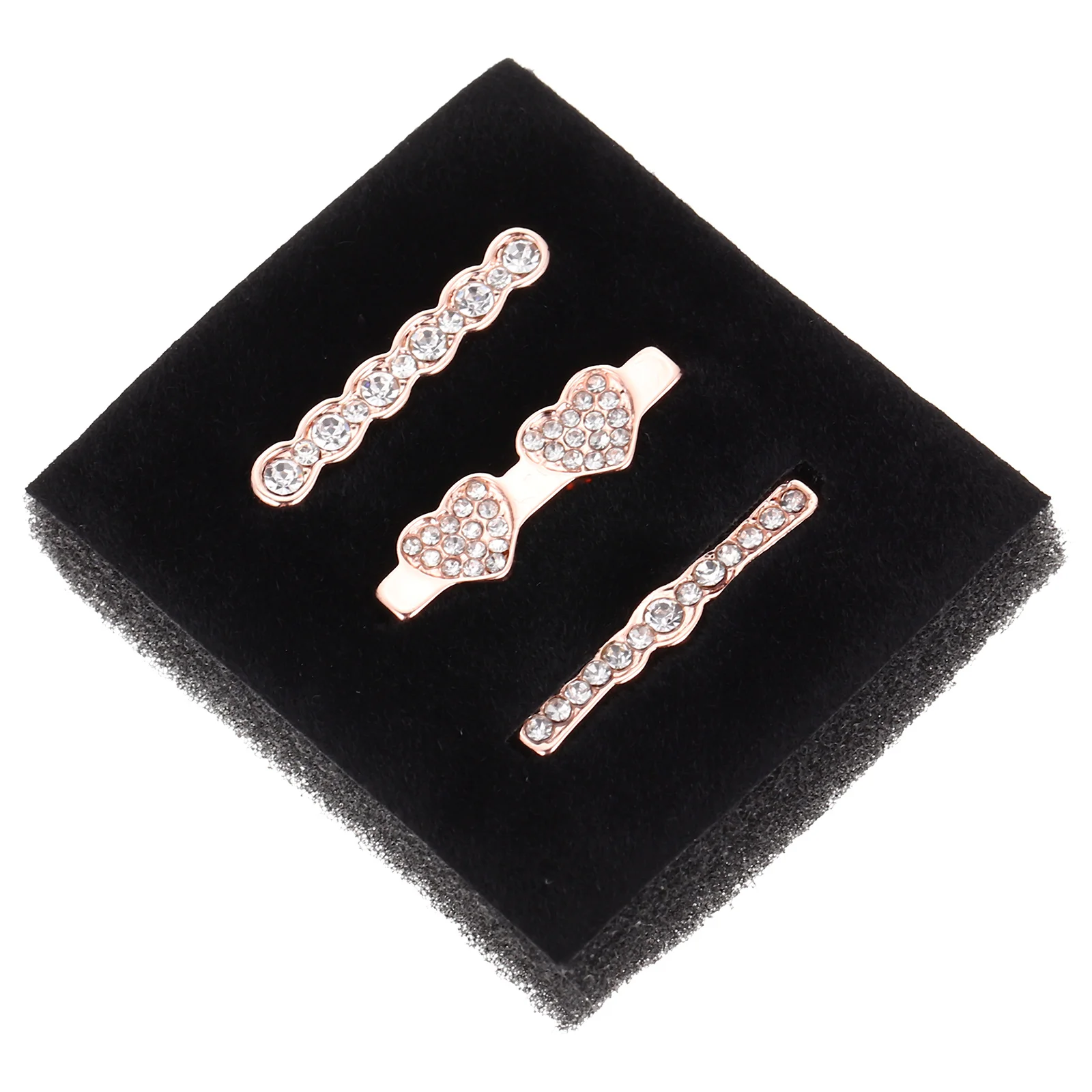

3Pcs Heart Decoration Rings Alloy Watchband Charms for Women Small Lightweight Decorative Loop for Silicone Smartwatch Band