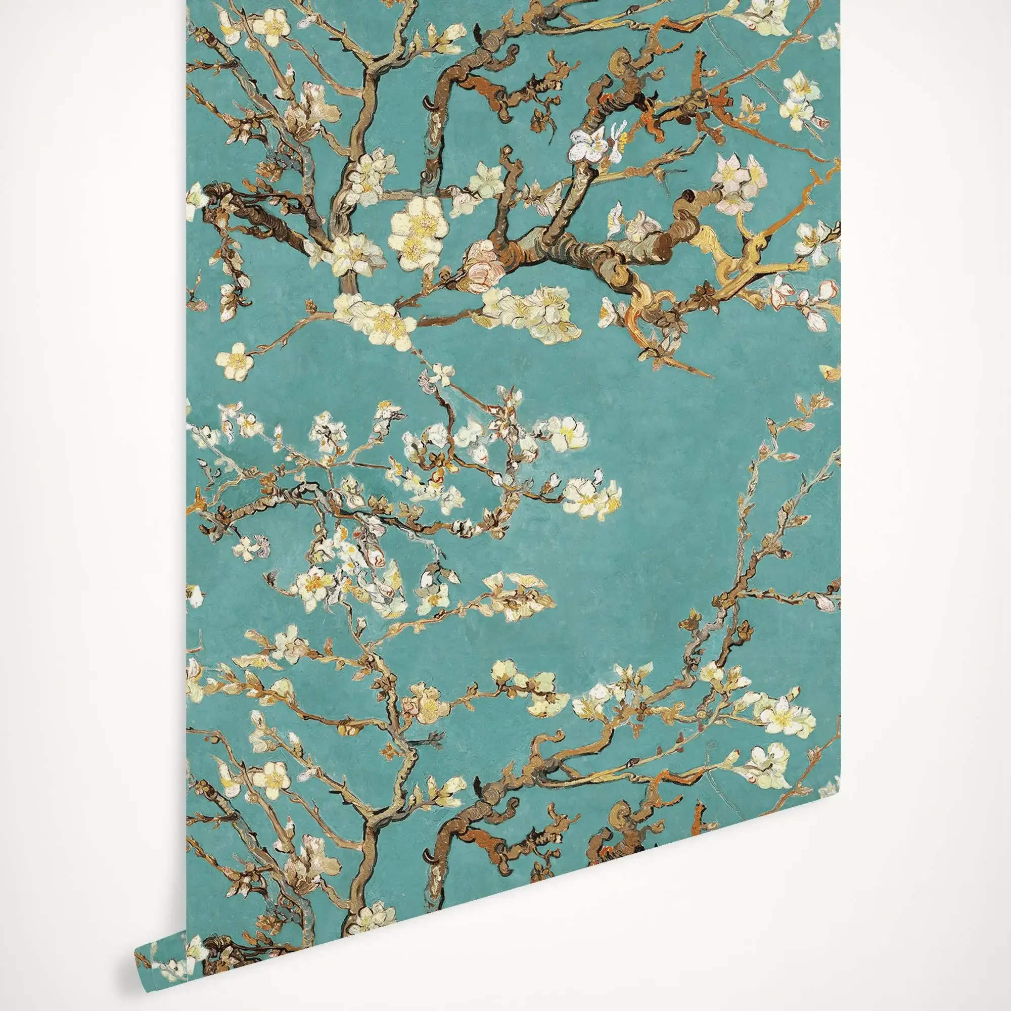 Oil Paint Almond Branches by Van Gogh Roll Wallpape for Living Room Bedroom