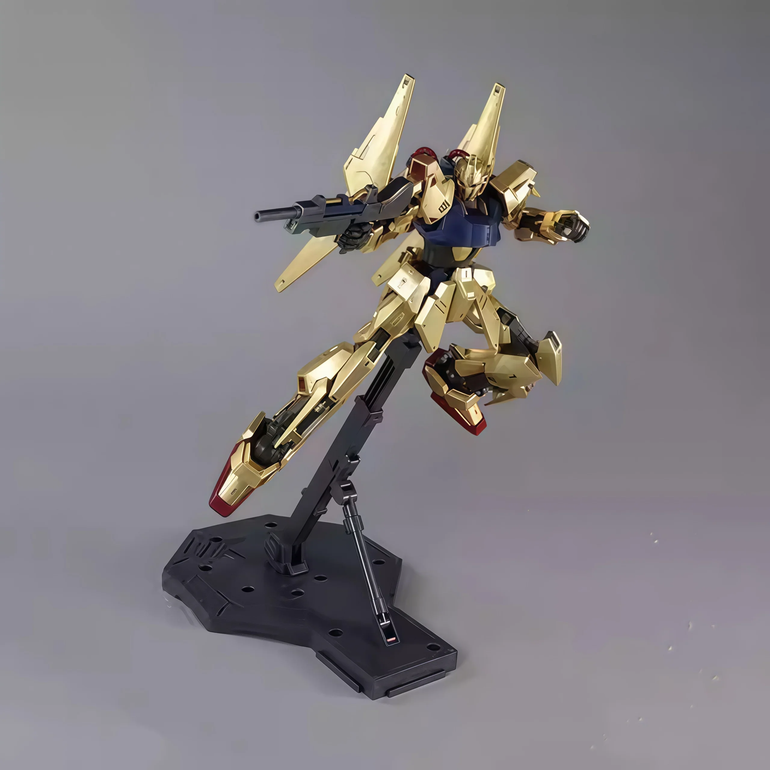 Bandai Genuine MG 1/100 MSN-00100 Gold  Anime Action Hyaku-shiki 2.0 Figure Assembly Model Toys Collectible Model Ornaments