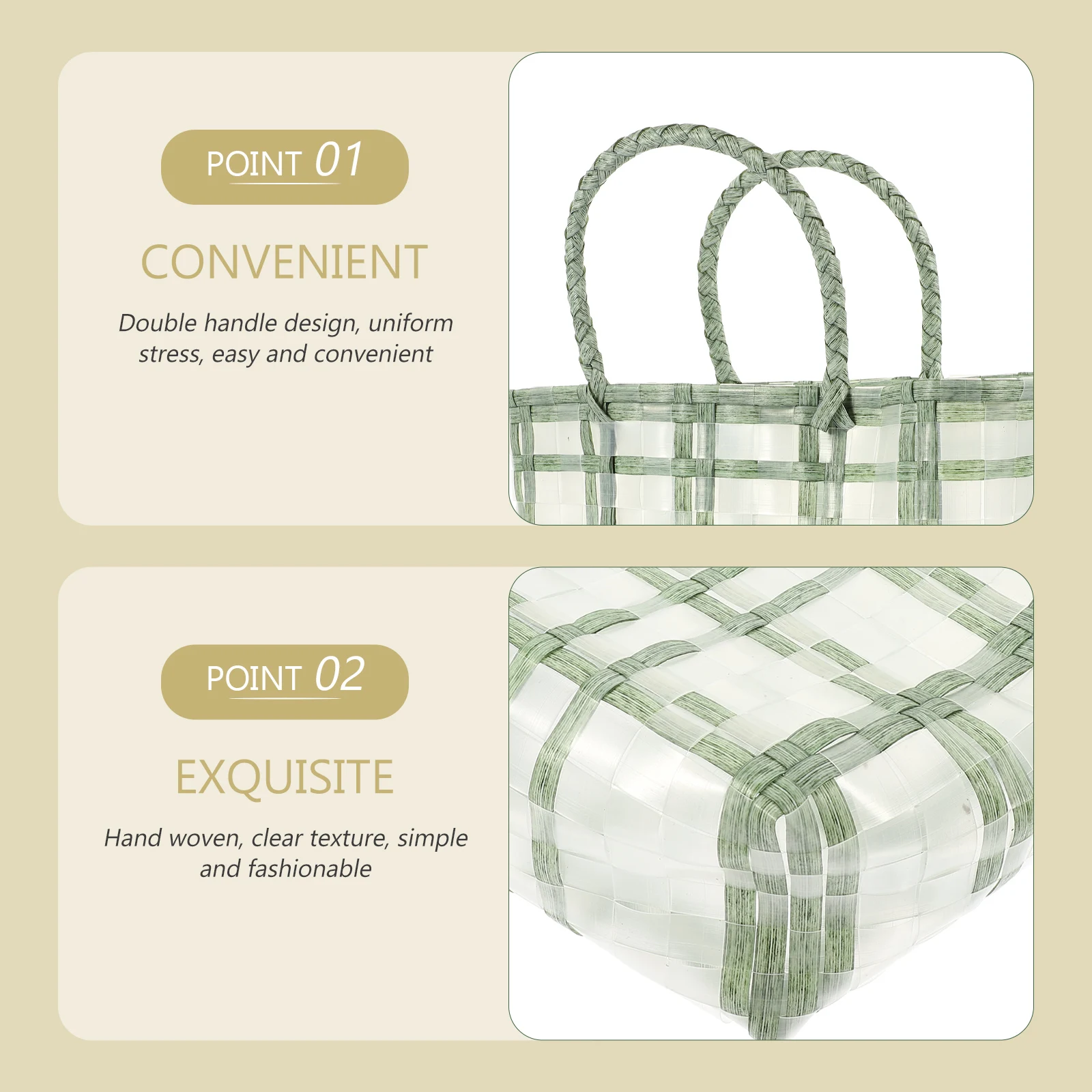

Straw Woven Bag Wedding Weaving Gift Storage Portable Pouch Handmade Handbag Large Capacity Shopping School Beach Hiking Travel