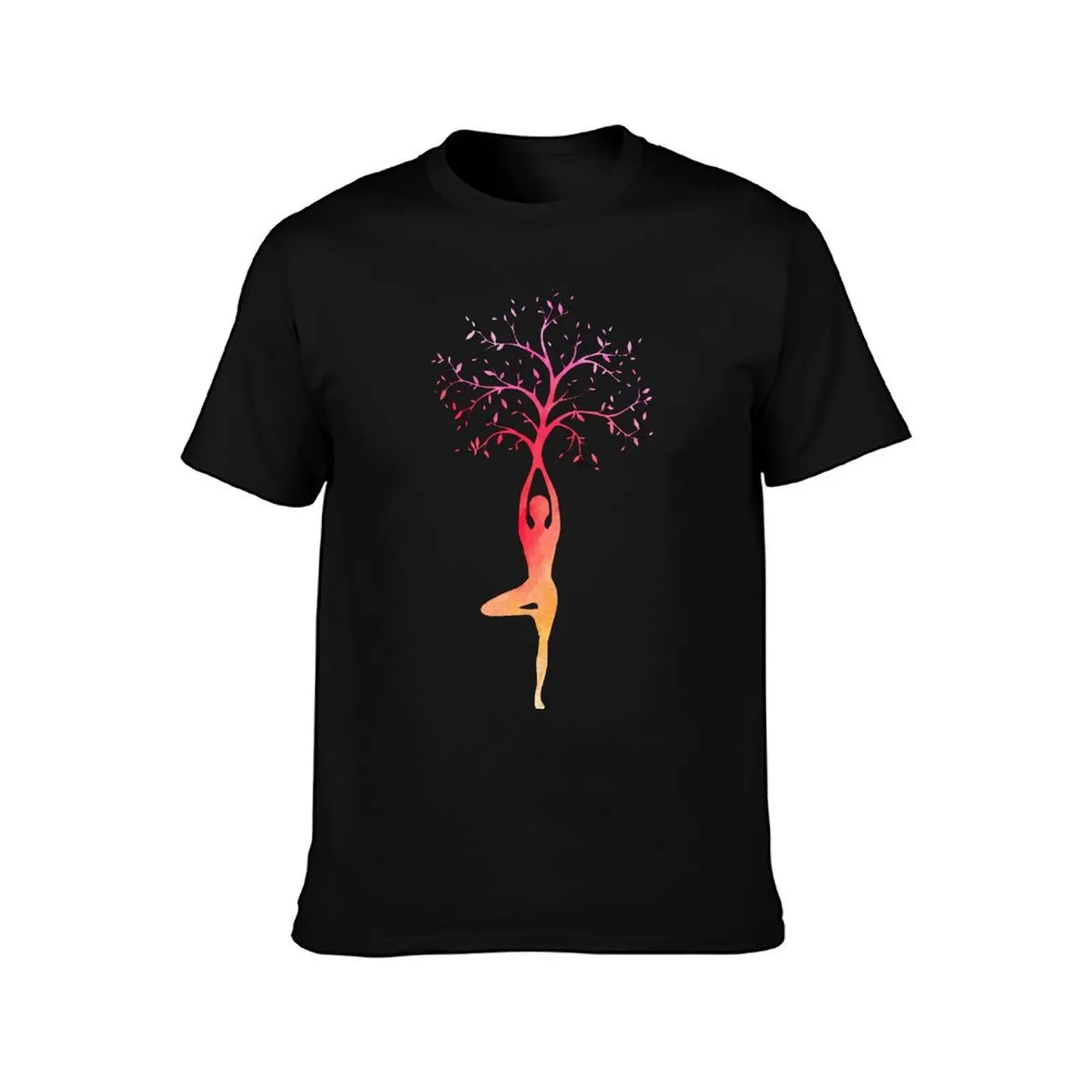 Yoga Tree Of Life Essential Sticker And Shirt Design T-Shirt Festival Short Sleeve T-Shirt