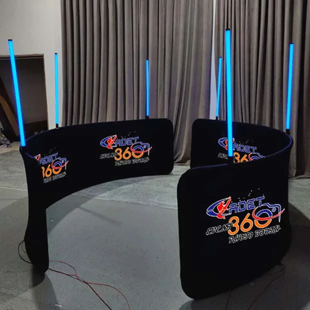 360 Photo Booth LED Backdrop Enclosure  Operated Color Change LED Light for Party Event