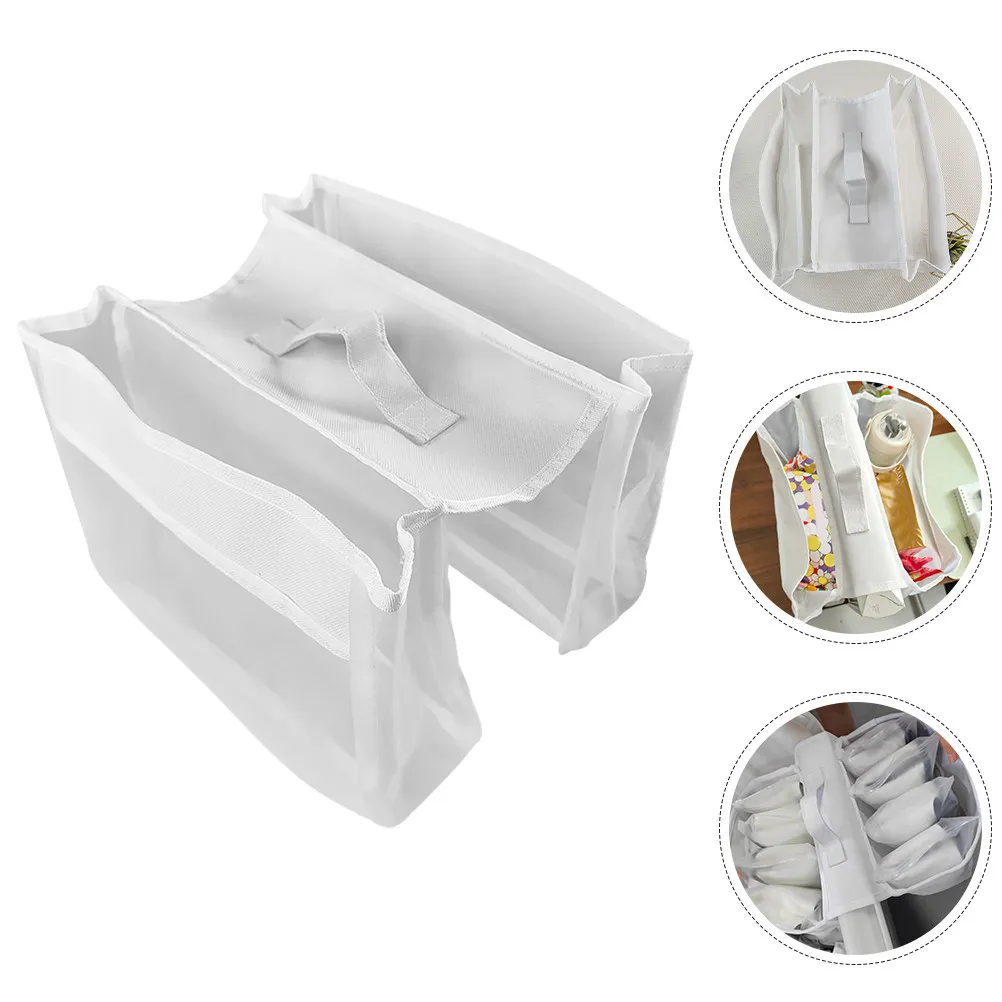 

Saddle Shape Bath Organizer Mesh Storage Bag for Bathtub Wide Opening Compartment Drying Holder Baby Bathroom Rack