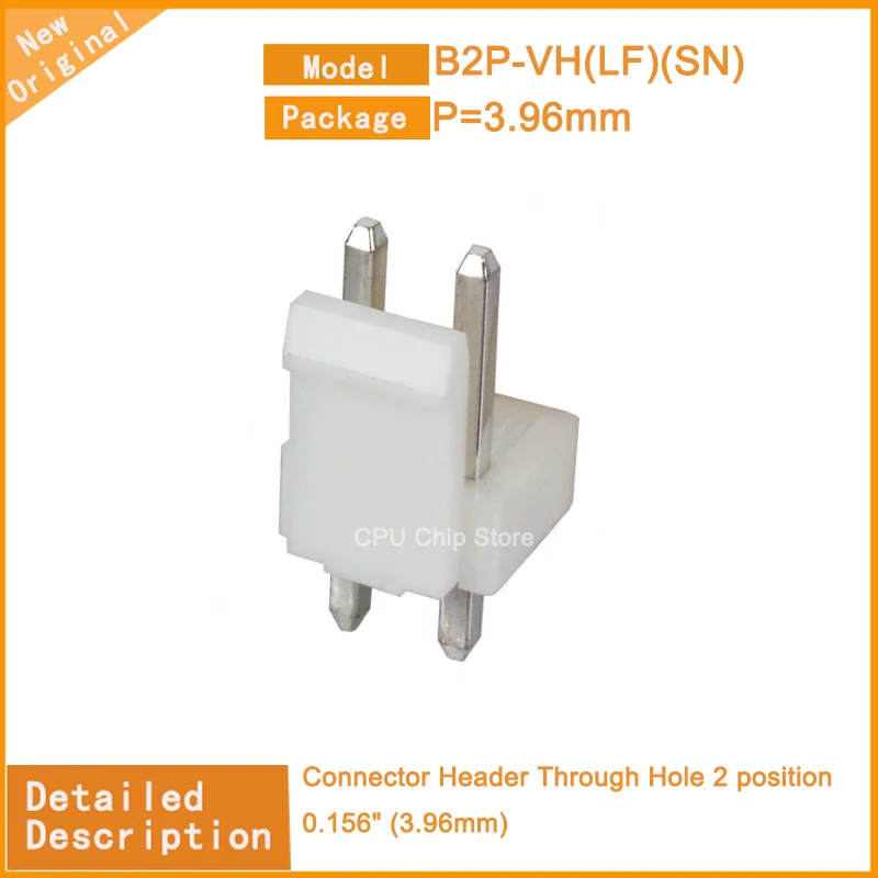 50Pcs/Lot New Original   B2P-VH(LF)(SN)  B2P-VH Connector Header Through Hole 2 position 0.156