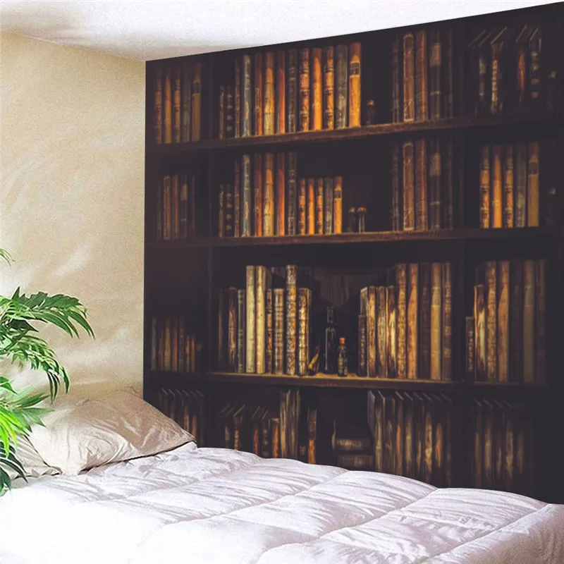 Tapestry Retro Magic Bookcase Tapestry Mysterious Library Tapestries Wall Hanging Art Throw Tapestries Bedroom Living Room Home