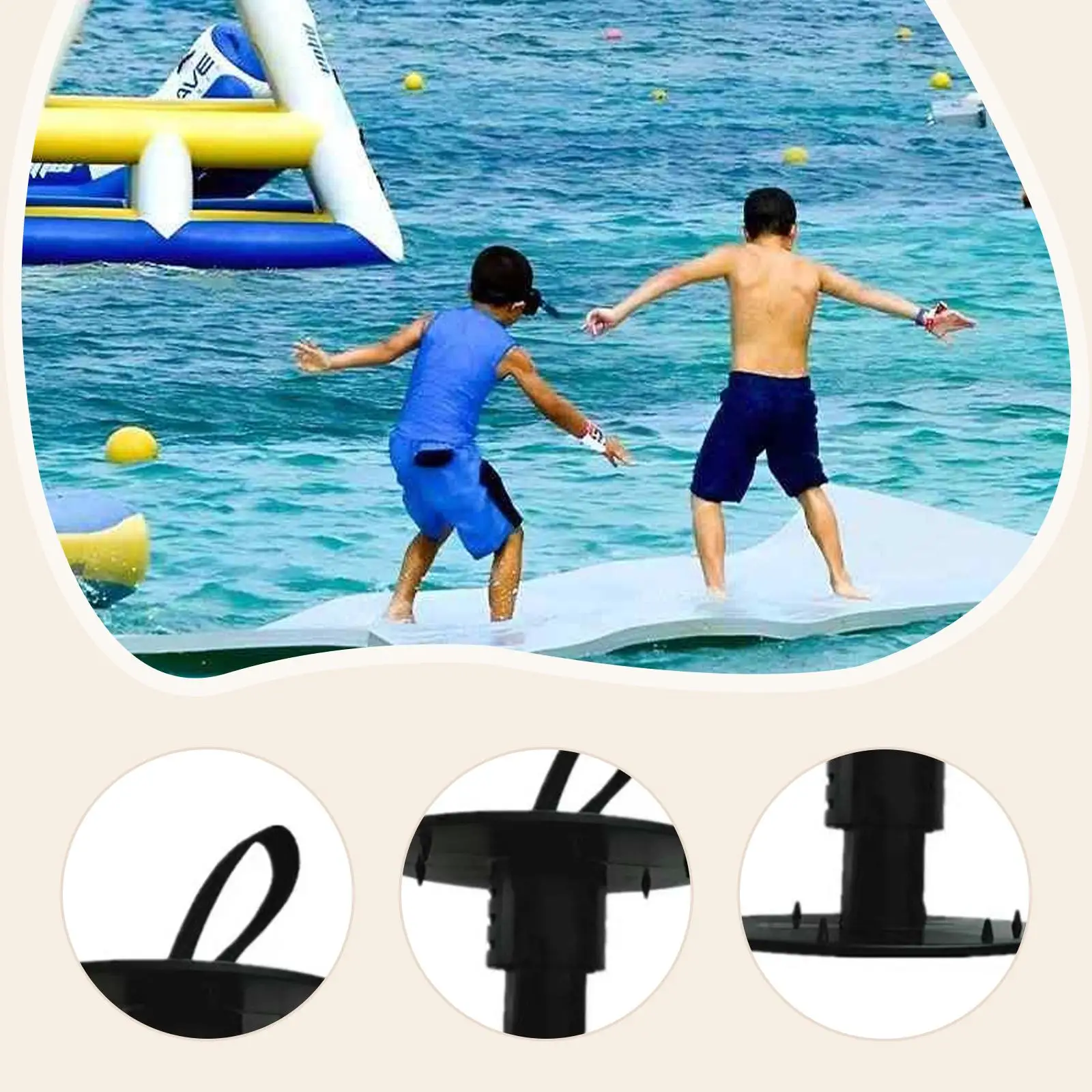 Water Mat Tether Replace Attachment for Swimming Boating Lake