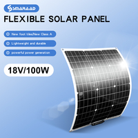 18V 100W Flexible Solar Panels 300W Waterproof Monocrystalline Solar Panel Camping RV Home Charge 12V