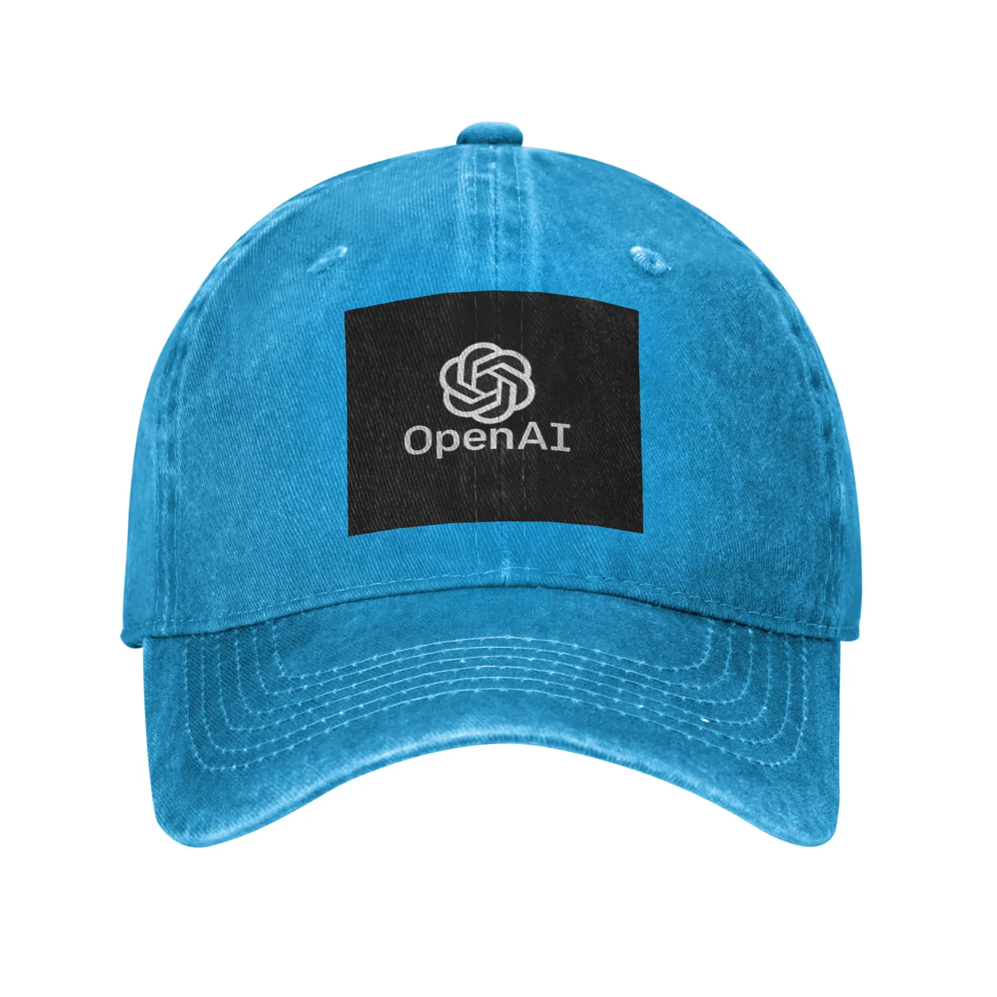 OpenAI, chat gpt,chatgpt Washed Denim Cap Casual Baseball Caps Adjustable Hat Summer Unisex Baseball Hats