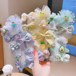 Horquillas con lazos de encaje para bebé, pinzas para el pelo con flores, pasadores para el pelo para niña, accesorios para el cabello, 10 unidades por Set