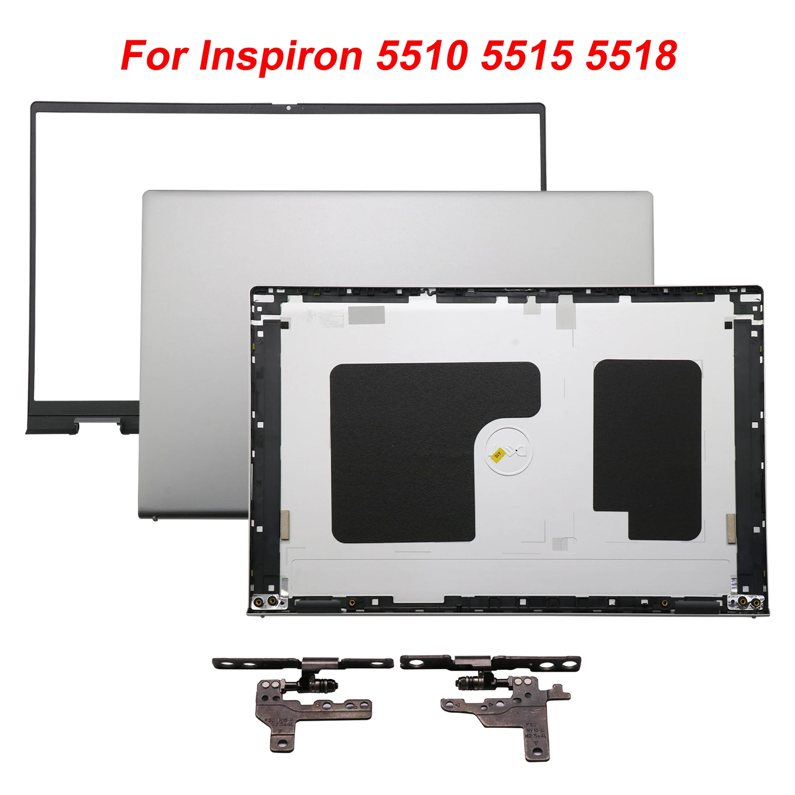 New Silver LCD Back Cover/Bezel/Hinge For Dell Inspiron 15 5510 5515 5518 15.6