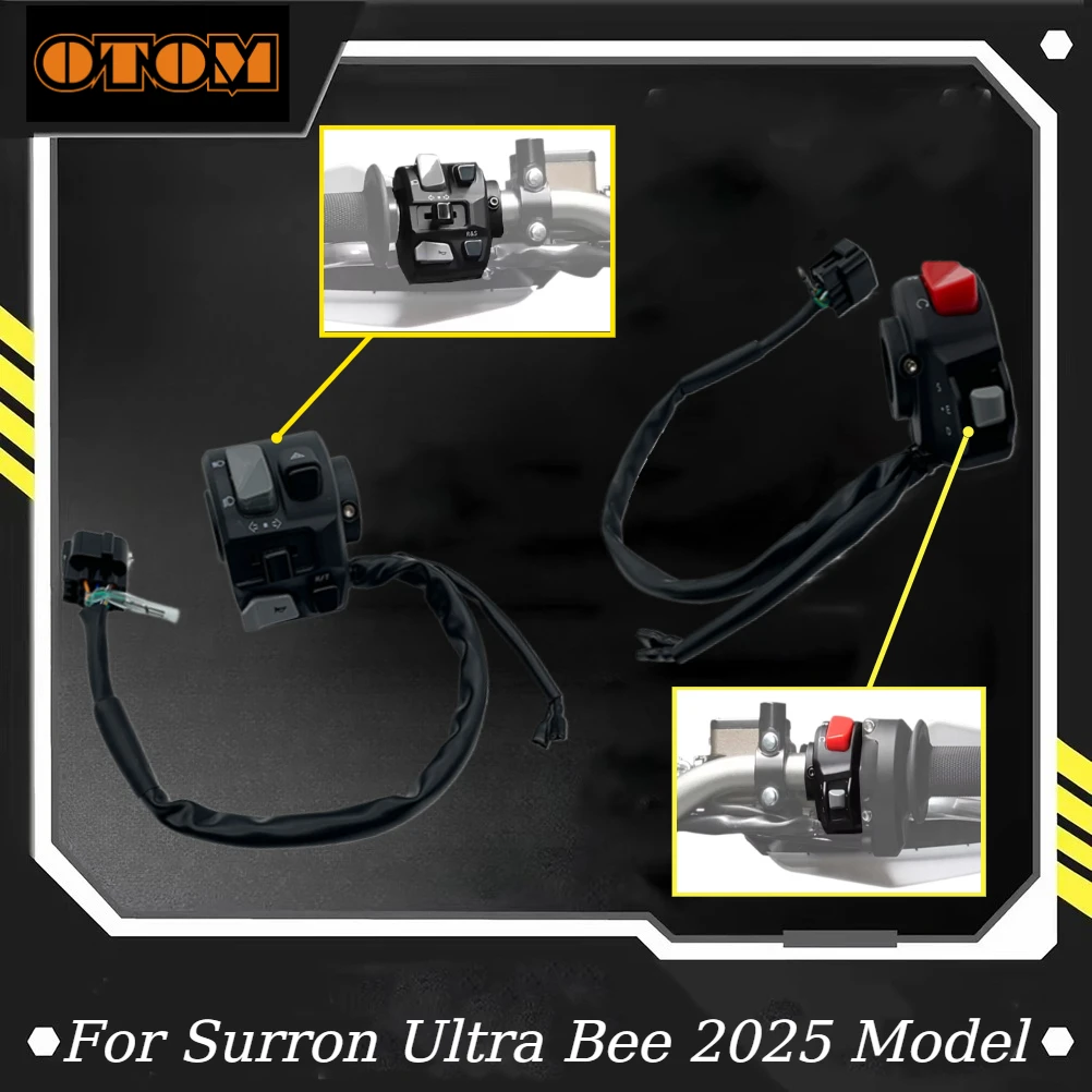 For SURRON Ultra Bee 2025 Multifunction Switch E-Bike Left Right Combination Switch Motorcycle Modified Handlebar Control Button