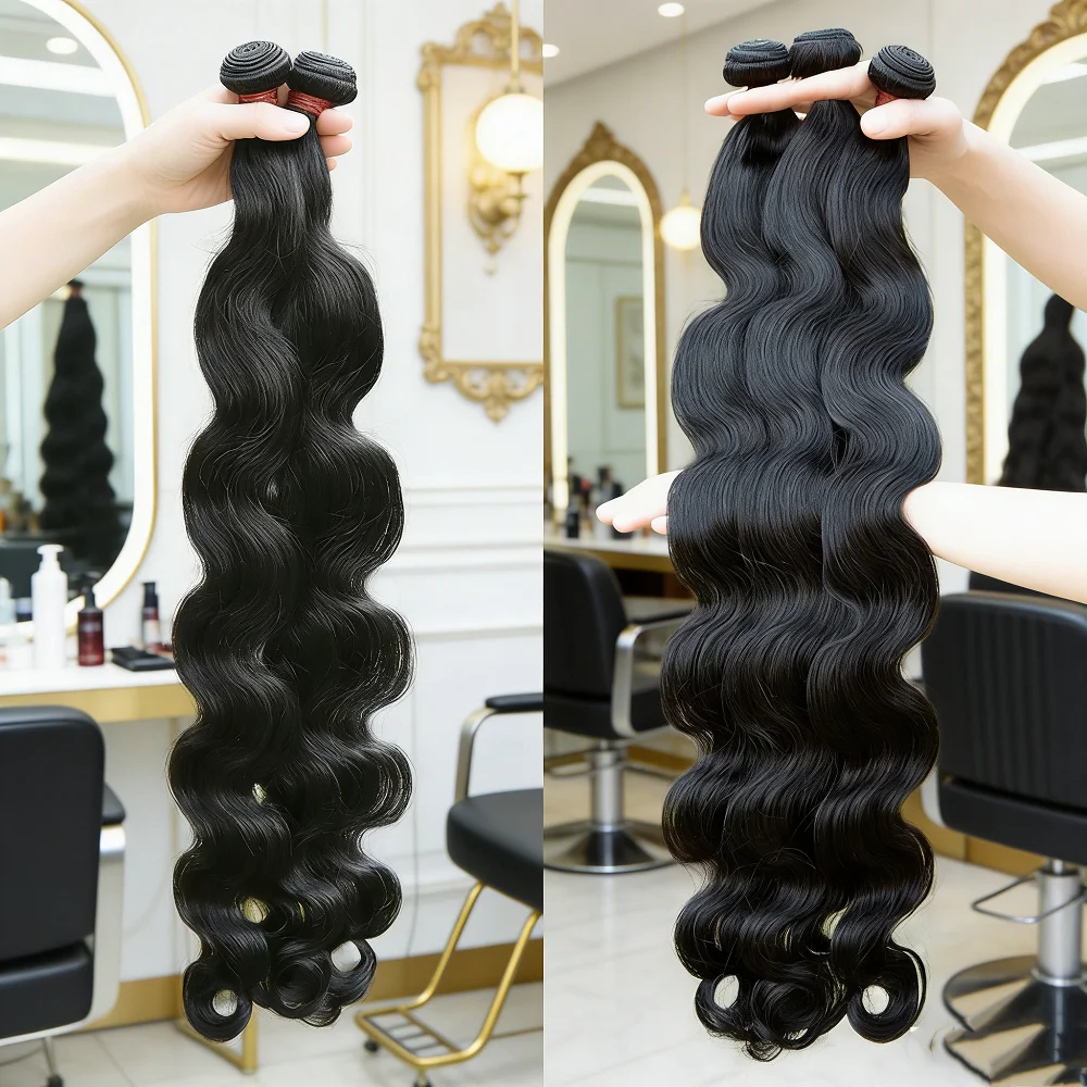 

Brazilian Human Hair Body Wave Human Hair Bundles 1/3/4 Pieces Curly Unprocessed 36 40 Inch Natural Hair Extensions For Women