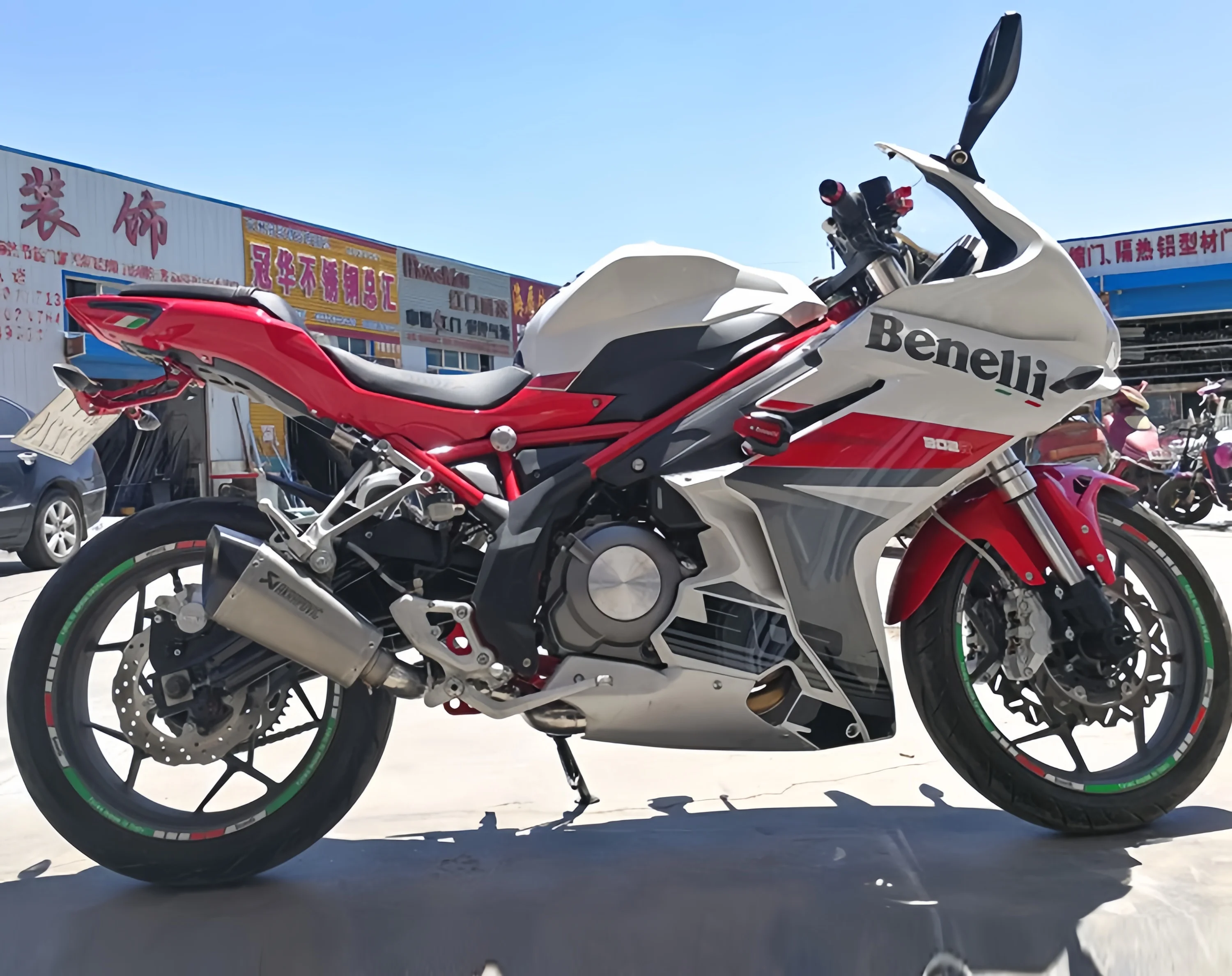 For Benelli Tornado302r - Modified multi-section exhaust pipe - the sound is deep, thick and powerful