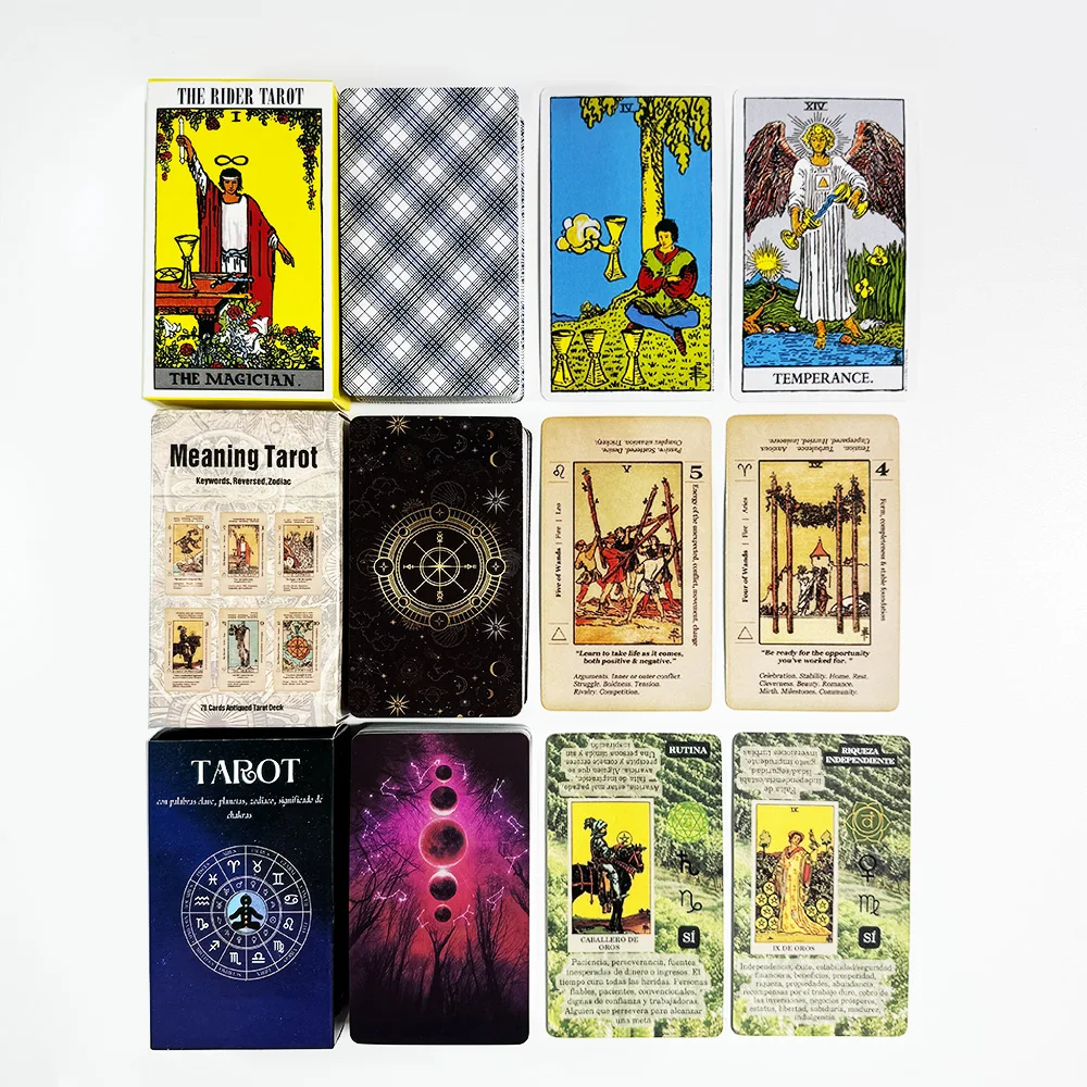 

Classic Tarot Cards with Meanings on Them Durable Tarot Cards Set for Beginners Tarot Decks for Party Entertainment