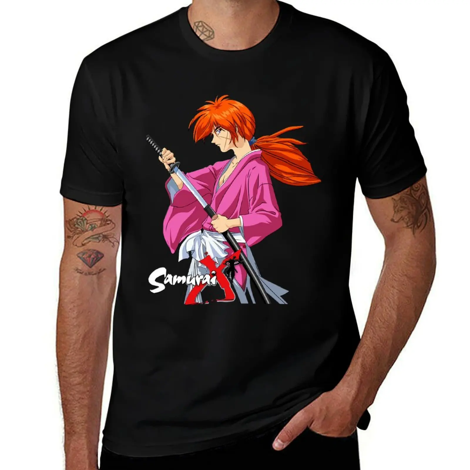 Camiseta Kenshin Battousai personalizada para niños, impresionante día de cumpleaños, camiseta de algodón, camiseta para niñas, primer paquete de camisetas