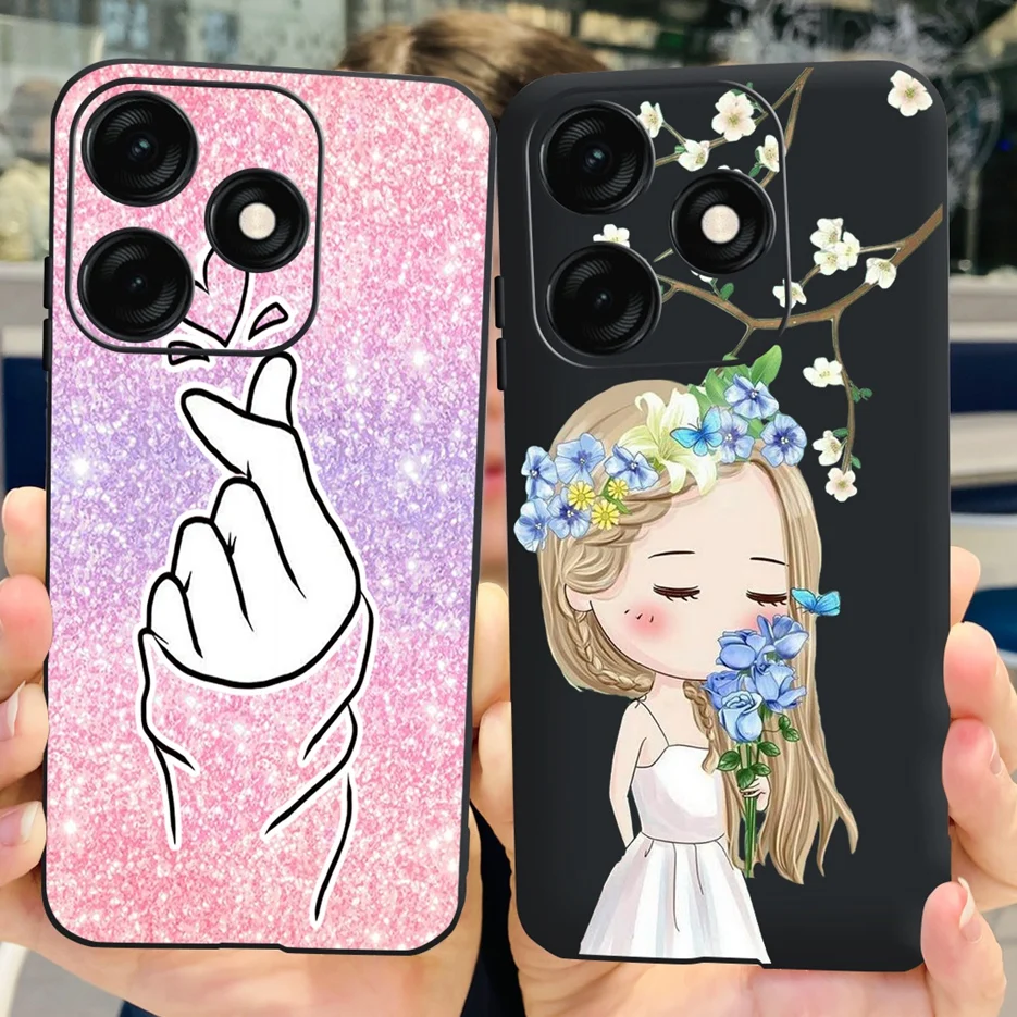 Dla Tecno Spark 20 Pro Case Spark 20C BG7n słodki kociak etui zamykane w motylki miękkie silikonowe etui na telefon Tecno Spark 20 Pro Spark20