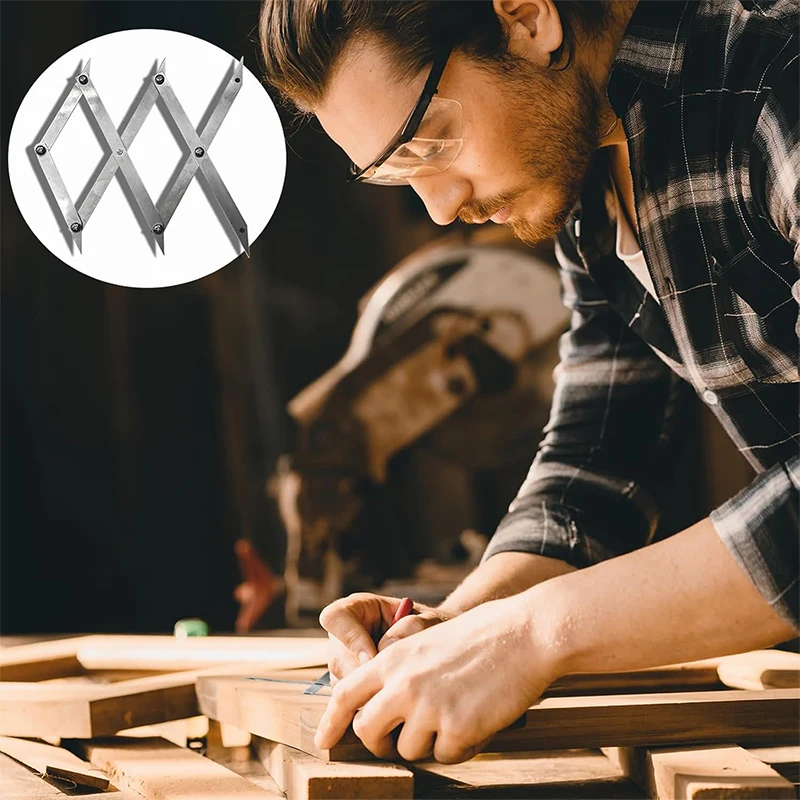 Center Finder โลหะ 3 จุด/7 จุด Center Point Locator สําหรับการวัดที่แม่นยําอย่างรวดเร็วงานไม้ Center Finder เครื่องหมายเครื่องมือ