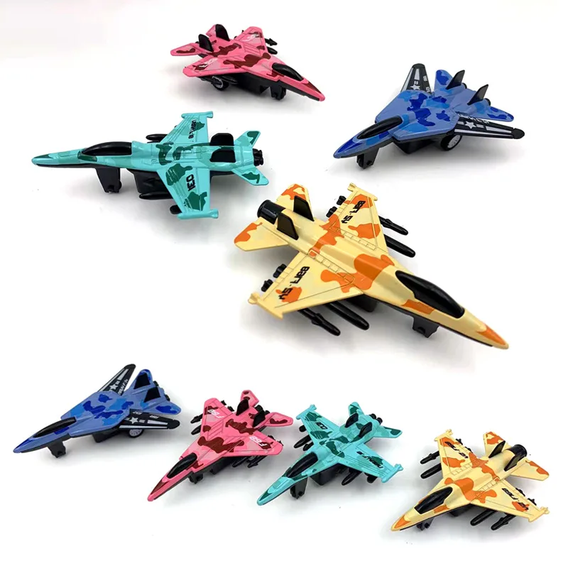 MINI Alloy Fighter Aircraft Model Toys 10CM Pull Back Military Aircraft Collection Warplane Airplane Toys For Kids Boys Gifts