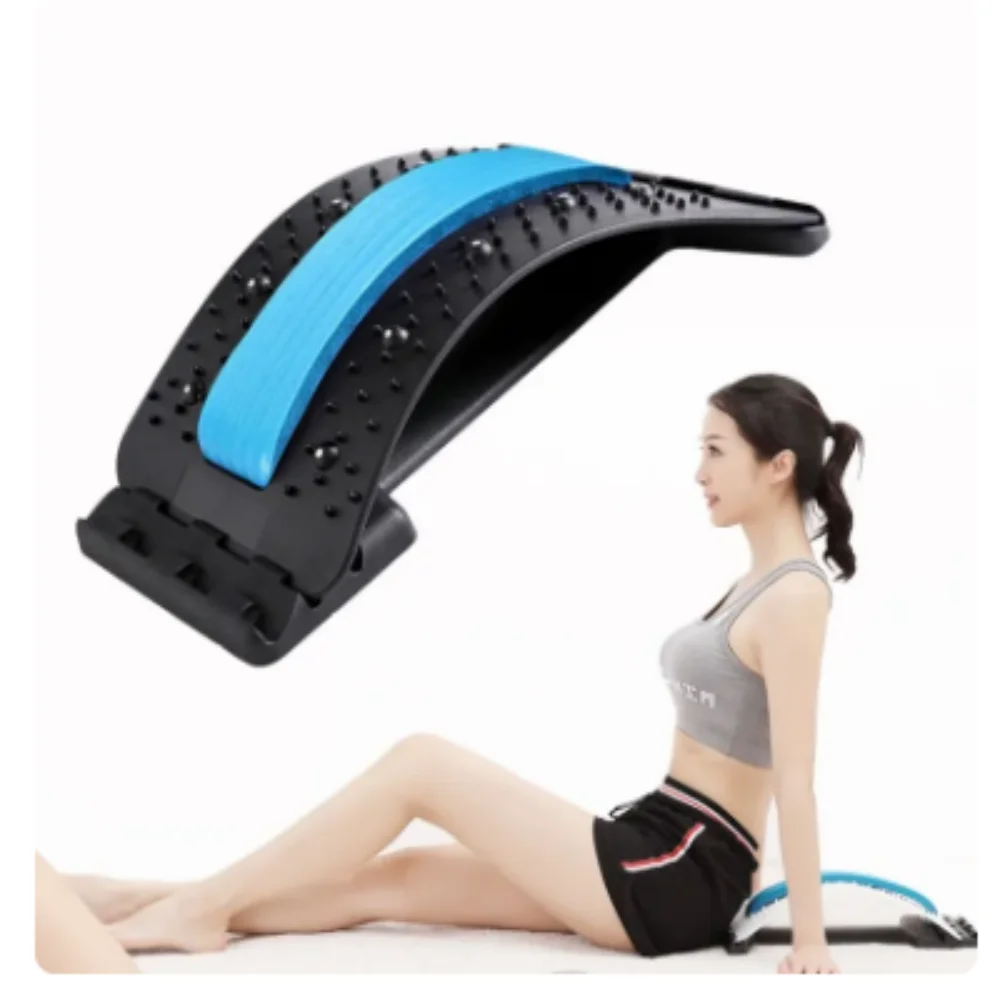 Back Stretcher Multi-Level Adjustable Massager Waist Neck Fitness Lumbar Cervical Spine Cervical Spine Support