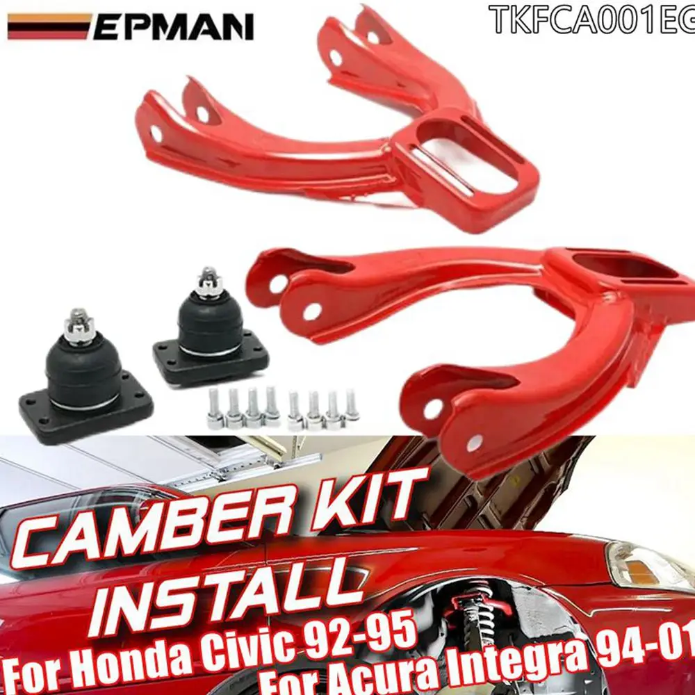 EPMAN Adjustable Front Upper Control Camber Arm For Honda Civic EG/DC2 Suspension Kit Racing Performance TKFCA001EG