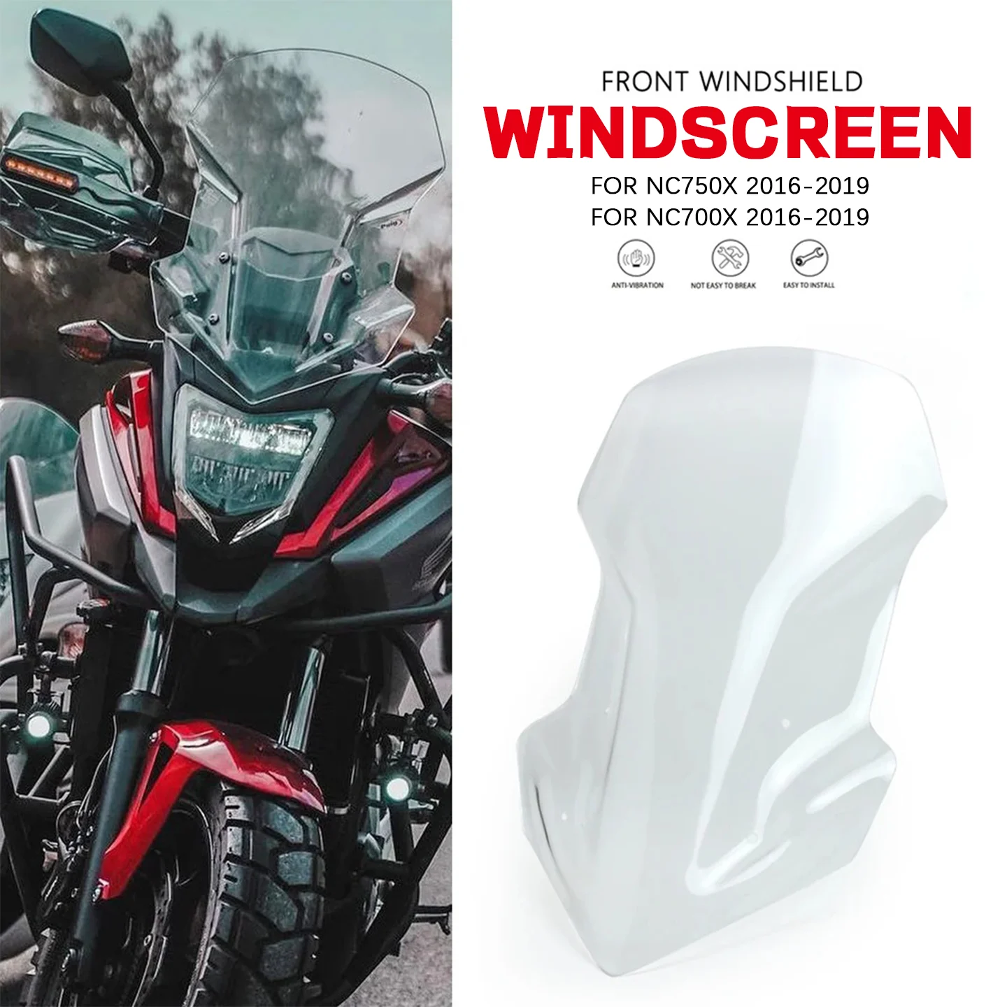 

Для Honda NC700X NC750X NC 750 700 X новый экран лобового стекла аксессуары для мотоциклов NC750 NC700 ветровые дефлекторы 16-2019