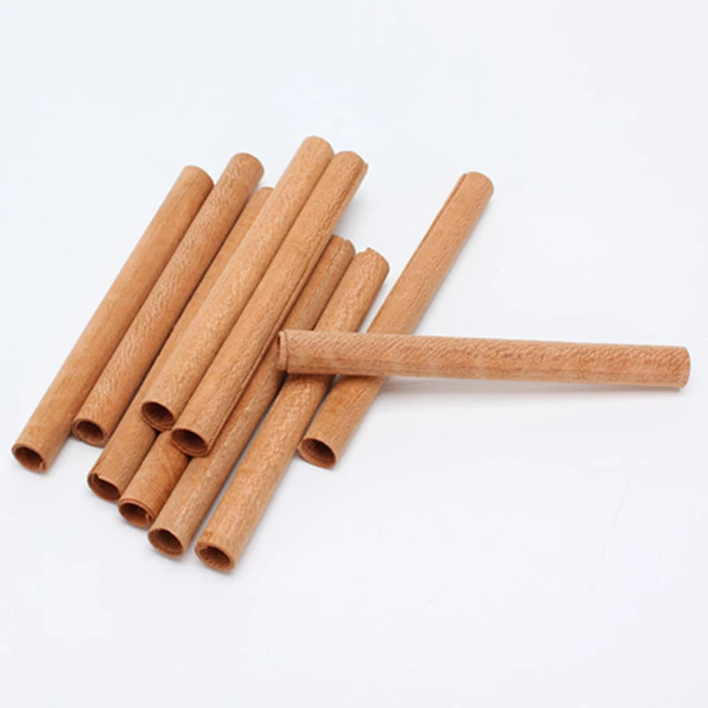 5pcs 50-95mm Cylindrical Wooden Candle Wicks Set Wood Candle Cores With Base For DIY Candle Making Craft Soy Parffin Wax Wick