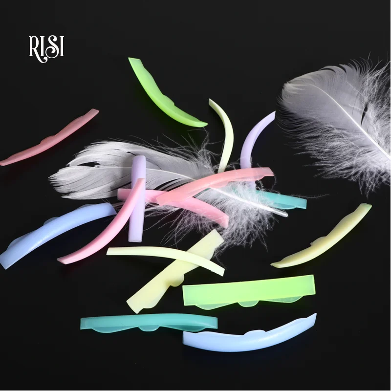 RISI-Silicone Cílios Perm Pad, Levantamento Cílios Varas, 3D Modelador de Cílios, Acessórios Shield, Ferramentas Aplicador Maquiagem, 8 Pares