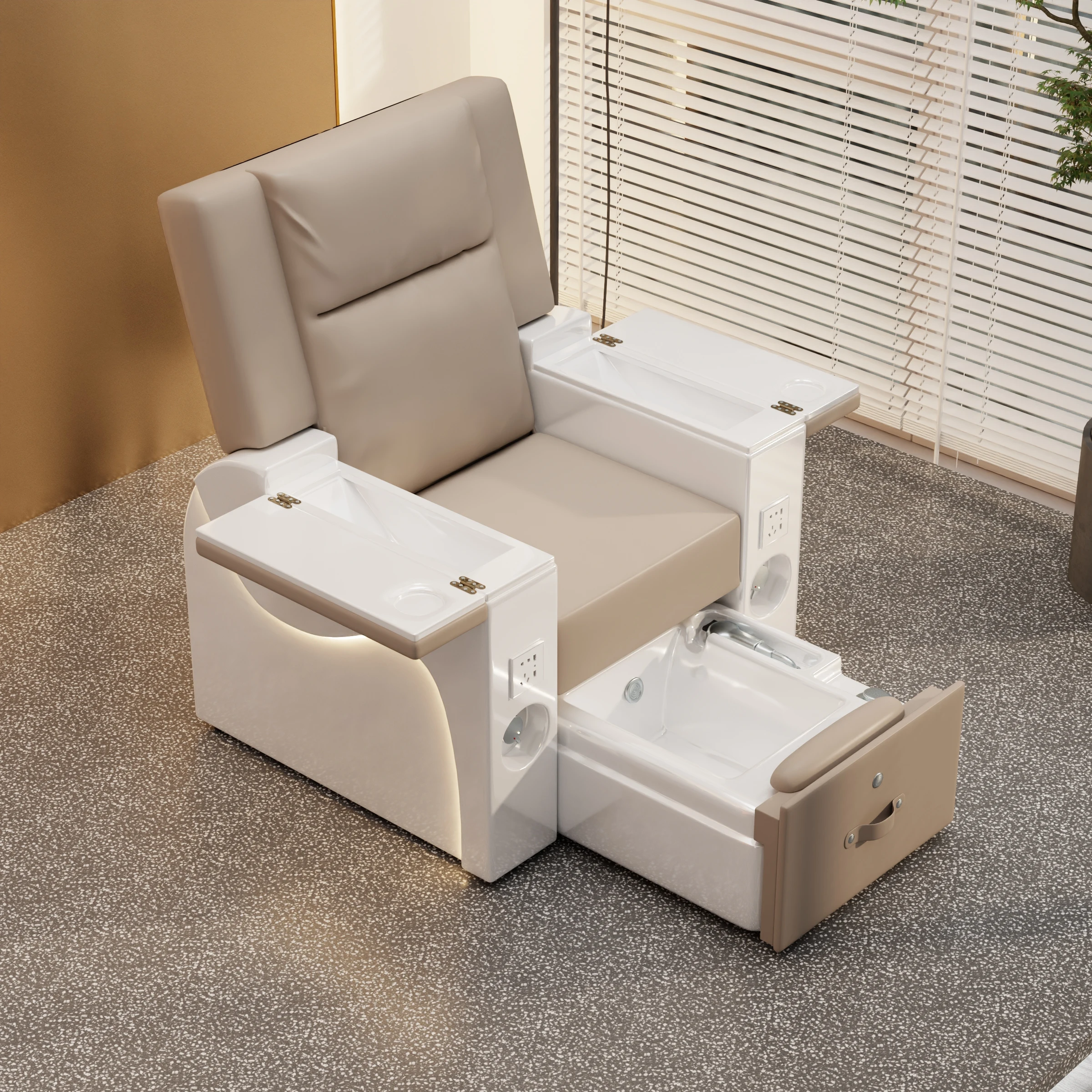 

Горячая новинка: Светодиодное массажное педикюрное кресло с разноцветной подсветкой и дренажным насосом