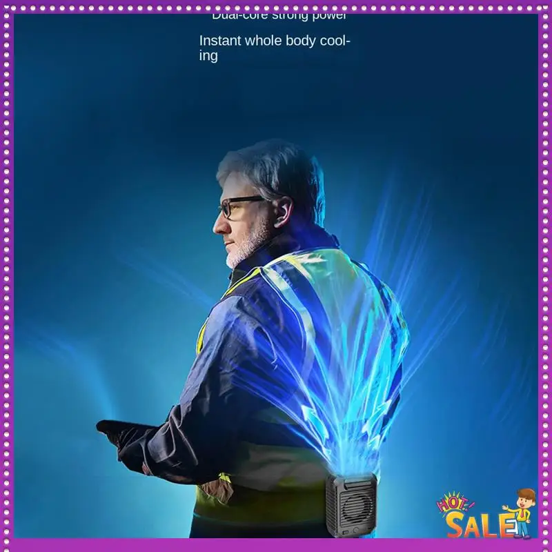 AA87 1 компл. M22 уличный подвесной поясной вентилятор 10000 мАч зарядка + охлаждающий поясной подвесной вентилятор черный