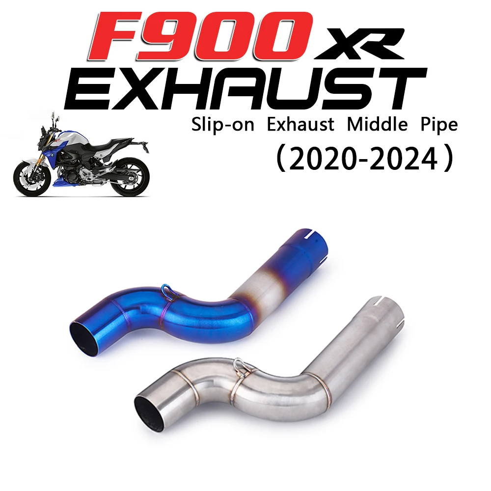 

Motorcycle Exhaust Slip-On for F900 F900R F900XR 2020-2024 Modified Muffler Escape Moto Tube Middle Link Pipe Connect 51mm