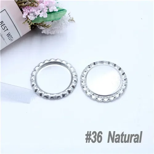 200pcs/lot 24 Colored Inside 1 Inch Flattened Bottle Caps for Crafts DIY Hair Bows Accessories Metal Simulation Beer Bottle Caps image 3