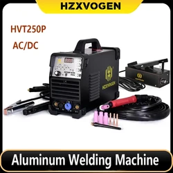 HZXVOGEN 4 in 1 HF TIG AC DC 알루미늄 용접기, MMA ARC 아르곤 정밀 디지털 펄스, 스테인리스 HVT250P, 2T, 4T TIG 용접기