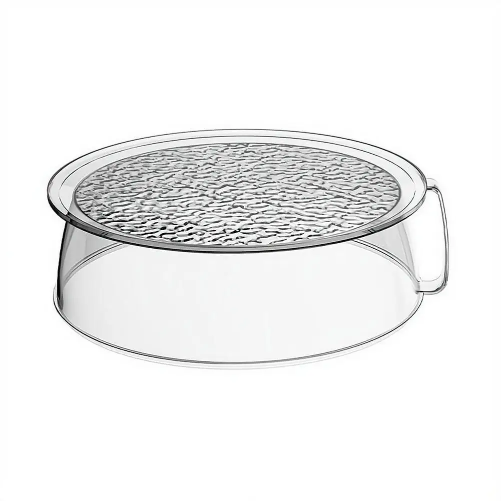 PC-Mikrowellenabdeckung mit Griff, hitzebeständiger Spritzschutzdeckel, transparenter Teller- und Schüsselschutz für Küche, Kühlschrank & Grill – Detail 1