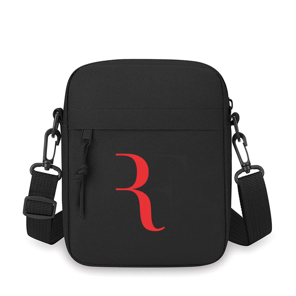 Red letter R and black F design Men Crossbody Bag Single Shoulder Women Cartoon Anime Film Printing Design Unisex