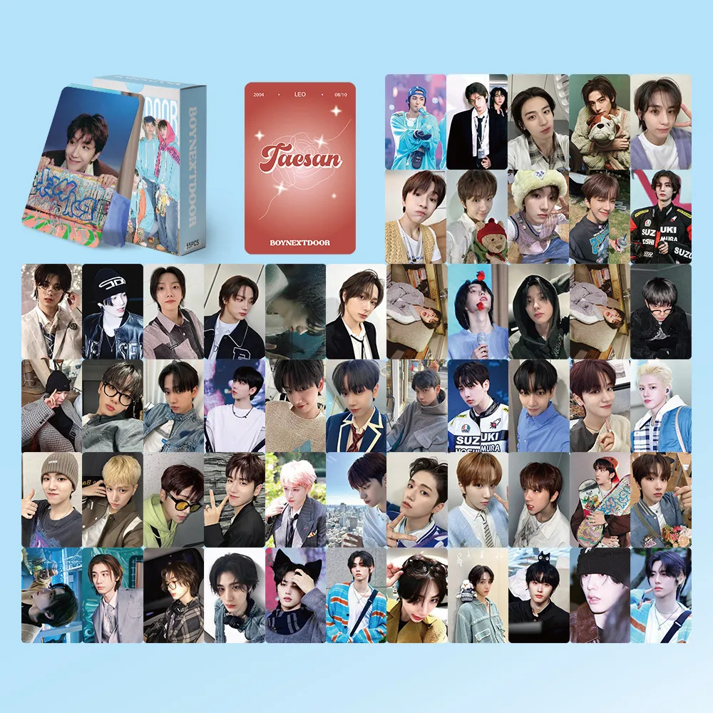 55Pcs Kpop Boy Band BOYNEXTDOOR New Album Lomo Card Photocards Double Sided Printd Postcards Fans Collection